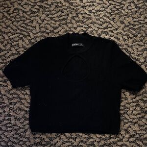 Black Keyhole Sweater